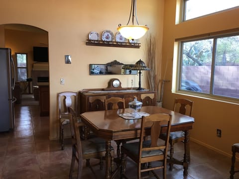 Dining Area with Grandma's dowry dining set & buffet