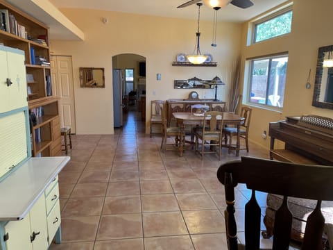 Brightly lit Living Room & Dining Area