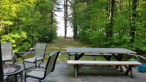 View of deck from living room slider.