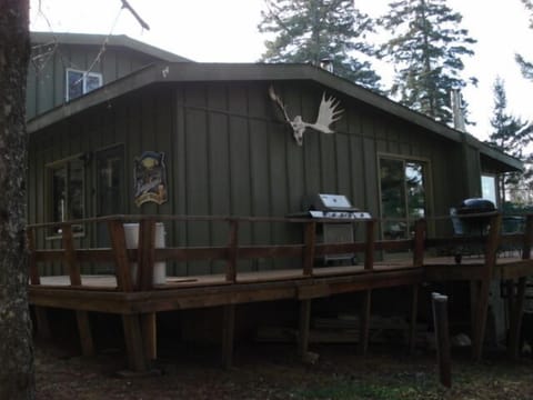 outdoor deck and grill