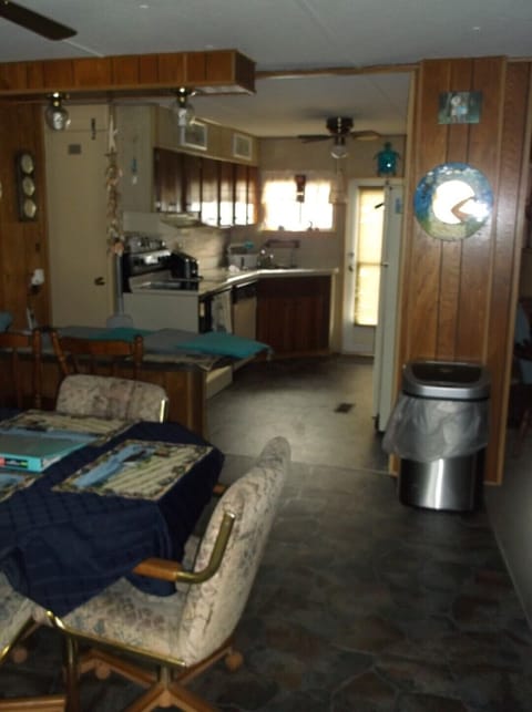 From Sliding Glass Door Through The Kitchen- Automatic Trashcan On Right Of Pic!