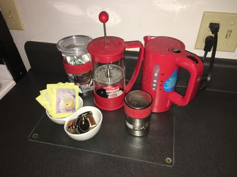 Premium Starbucks coffee and organic tea.