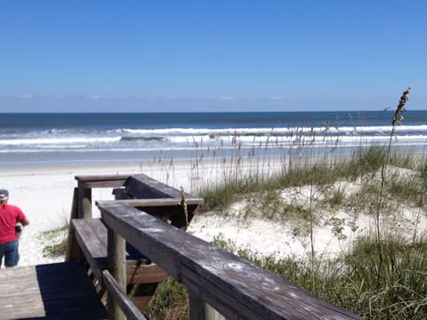 The sand is white as sugar! enjoy walking in the surf while you look for shells