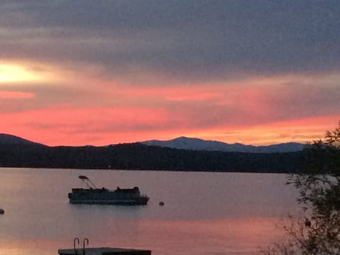 Mt. Washington and the Presidential Range in NH at sunset.