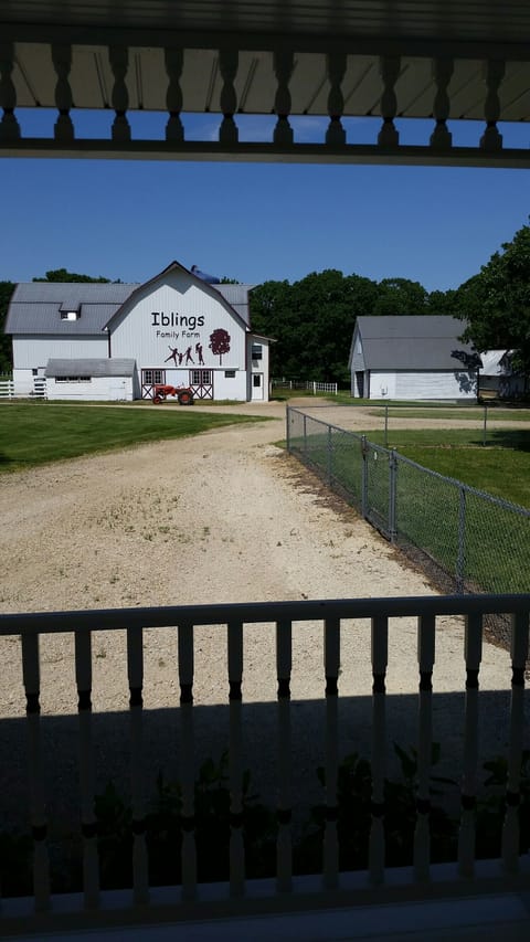 view from living room looking out on Iblings Family Farm