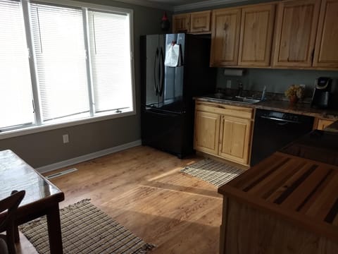 View from dining room to kitchen