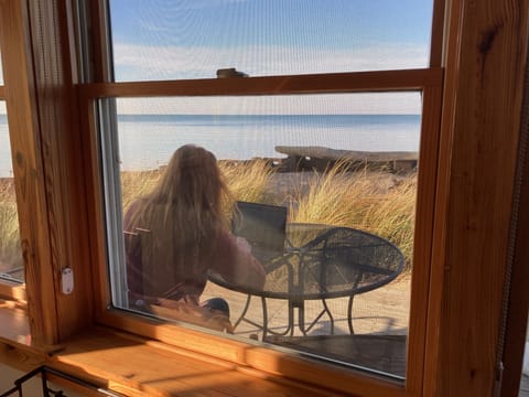 Enjoy lake views while checking in to work or reading a good book on the deck.