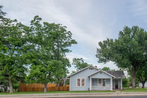 View of The Blue House from Washington Street