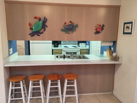 Extra seating at the bar area. 