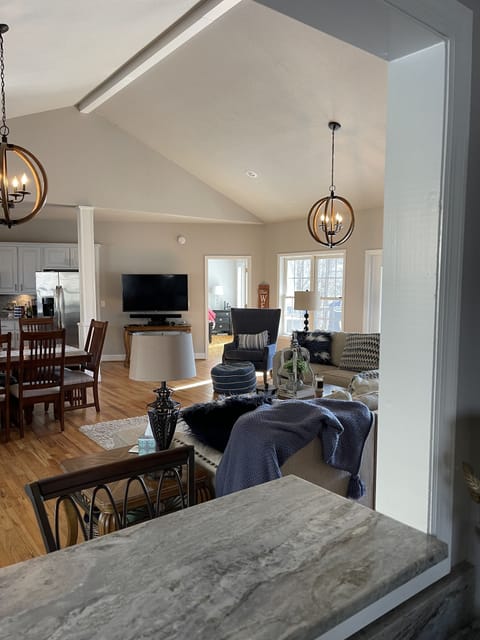 Bar area into living room