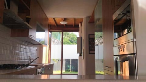 Kitchen with rear garden view 