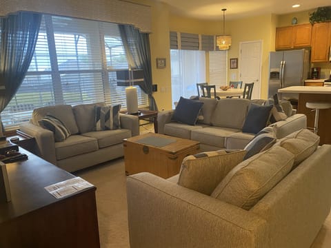 Pool view from the family-room.