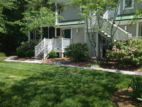 First floor. two bedroom + den Veranda with wrap around porch