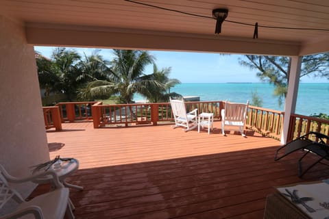 Back deck with a stunning view