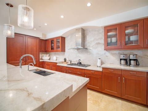 New Kitchen with a full assortment of Cooking Dining and Serving Supplies