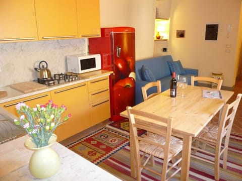 Kitchen and dining area- living room