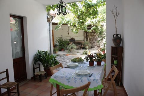 Little garden with porch