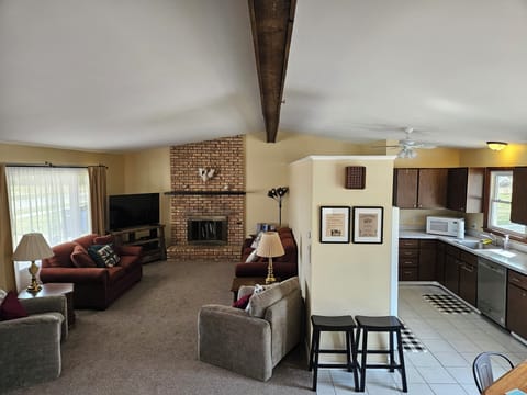 Main level of house- Living room/Kitchen View