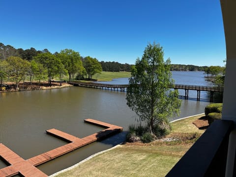 2nd floor patio view of lake