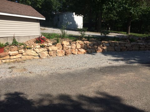 New landscaping with more parking.