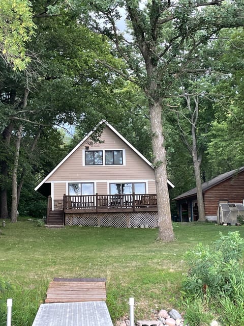 Lake side view of the new siding 