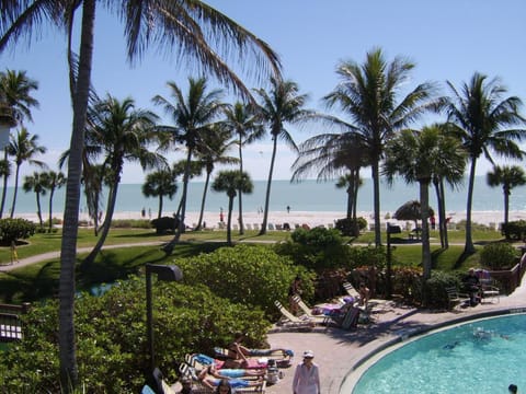 Pool and Gulf Steps from our door.