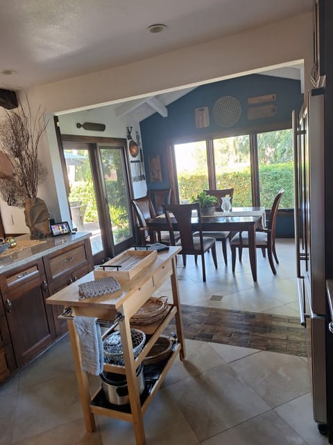kitchen view to dining area