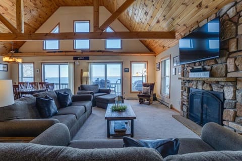 Beautiful views of Seneca Lake through the large windows