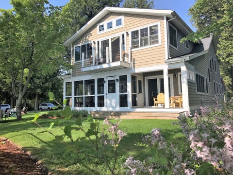 Front of The Camp, facing west across Lake Champlain.