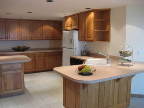 Kitchen with lunch counter