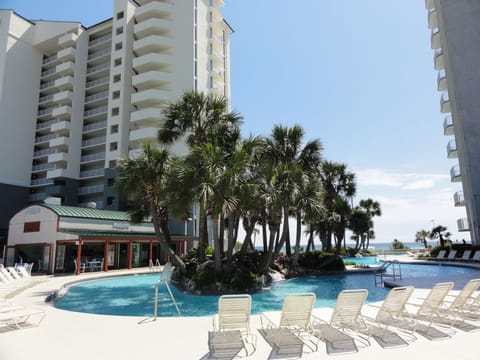 *** Lagoon Pool ***   with 2 Palm Tree Islands & Water Falls.  One of 3 Pools!