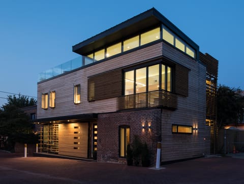 Newly constructed two-unit building. 