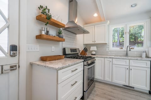 Kitchen with gas range