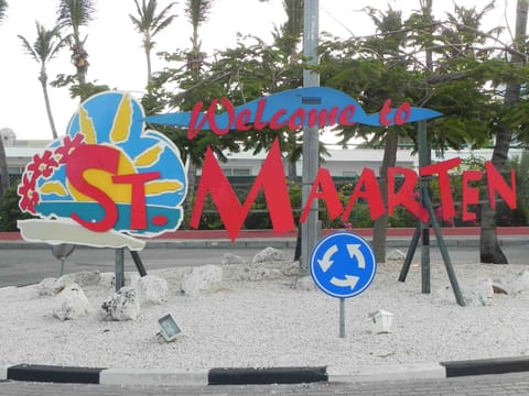 One of the many round-abouts on the island.