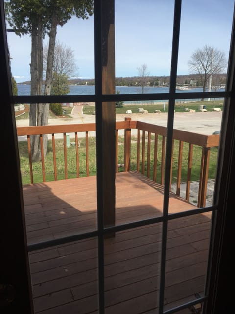 Views from living rooms to water from decks