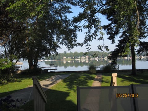 Reflective, glasslike water of the morning