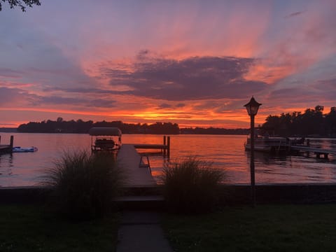 Sunset on the lake is directly West from the cottage, cheers!