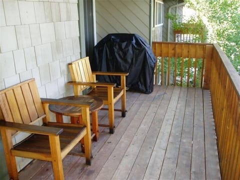 Large deck with gas BBQ