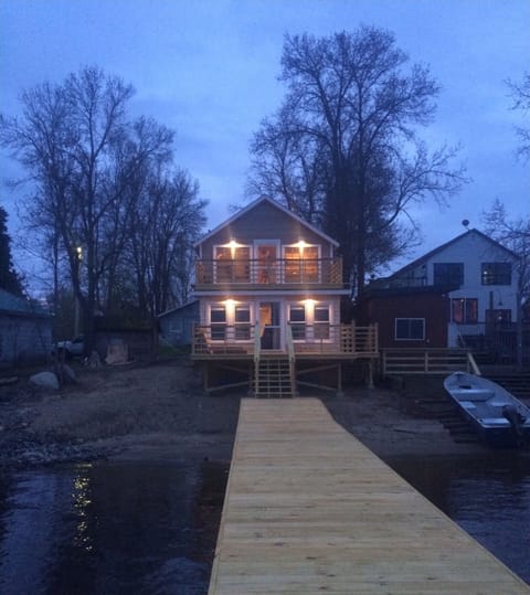 Twilight from the dock, including slips for your personal or rented boat/pontoon