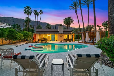 Private Resort Compound at Sunset with Mountain Views