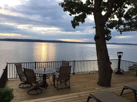 Priceless sunrise views over the main lake.