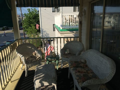 front covered porch - has been updated with a picnic table