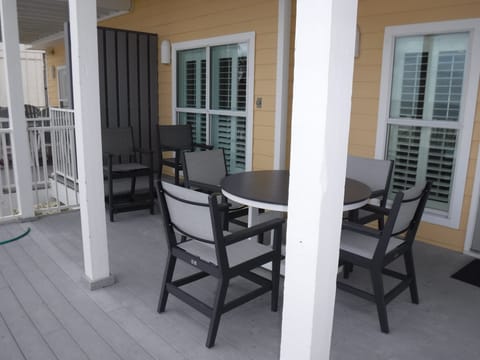 First floor balcony on beach side adjacent to den.  Great views