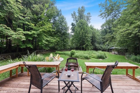 One of two firpits...this smaller one is nice for an intimate gathering on deck