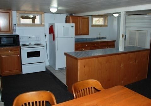 Kitchen area on lower level