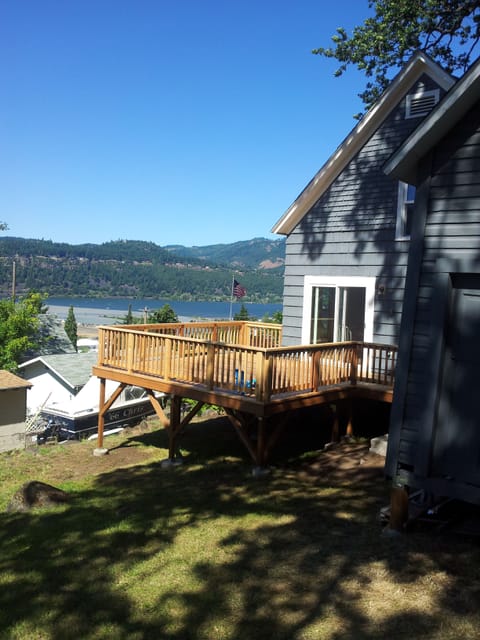 Full river view from the back deck.  