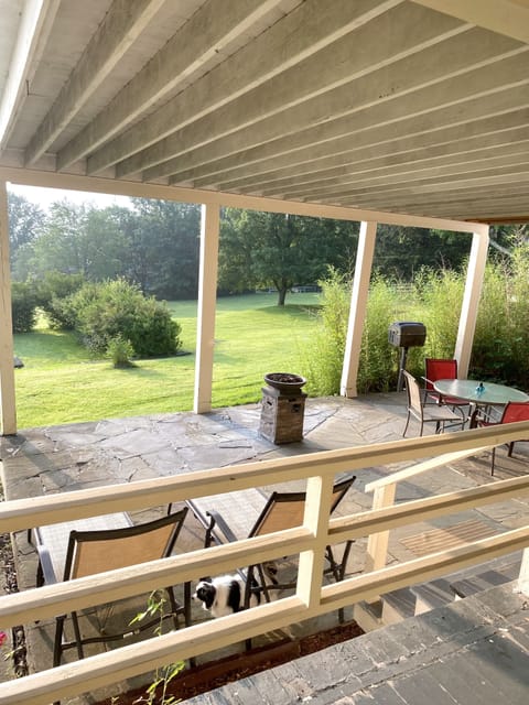 Back Porch overlooking Estate property.