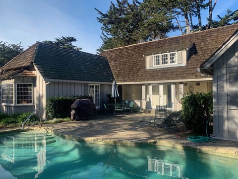 Back yard and pool