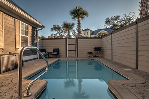 Splash in the private outdoor pool