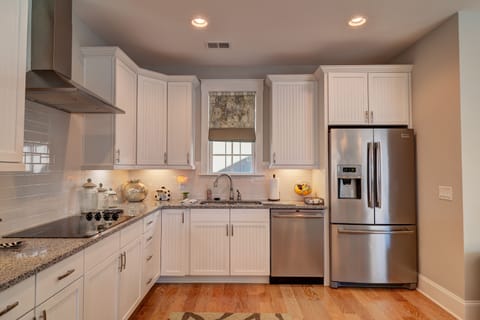 Gourmet kitchen with stainless appliances